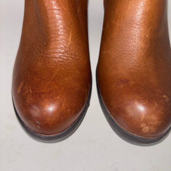 Clarks Boots Women's 7 Natira Kit GTX Wedge Ankle Booties Brown Leather Gore-Tex - Picture 12 of 14